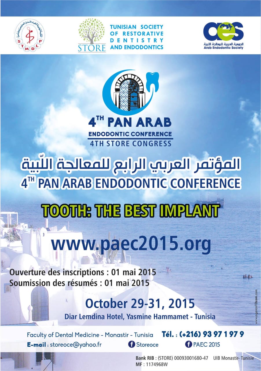 The 4th Pan Arab Endodontic Conference - Tunisia